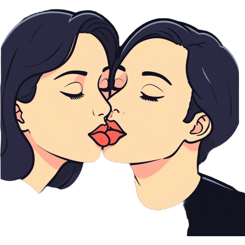 mad kiss face emoji