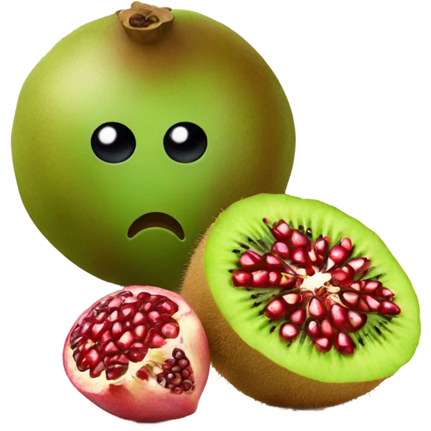 Kiwi and Pomegranate emoji