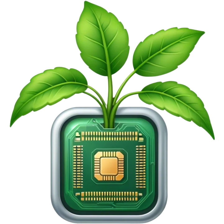 plant that grows from microchip emoji