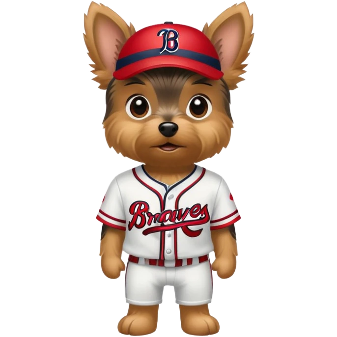 yorkie in braves outfit emoji