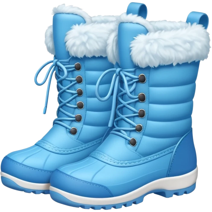 baby blue snow boots emoji
