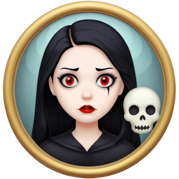 Spooky killer on mirror behind me emoji