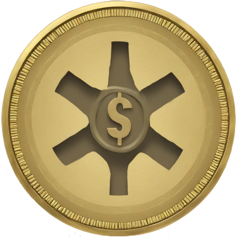 Dollar coin rotating emoji