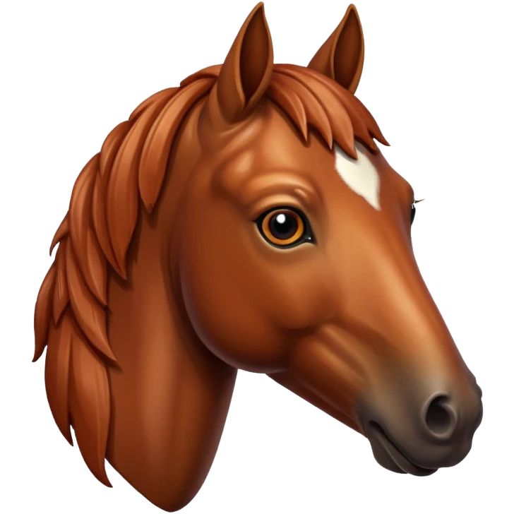 The horse's head is chestnut emoji