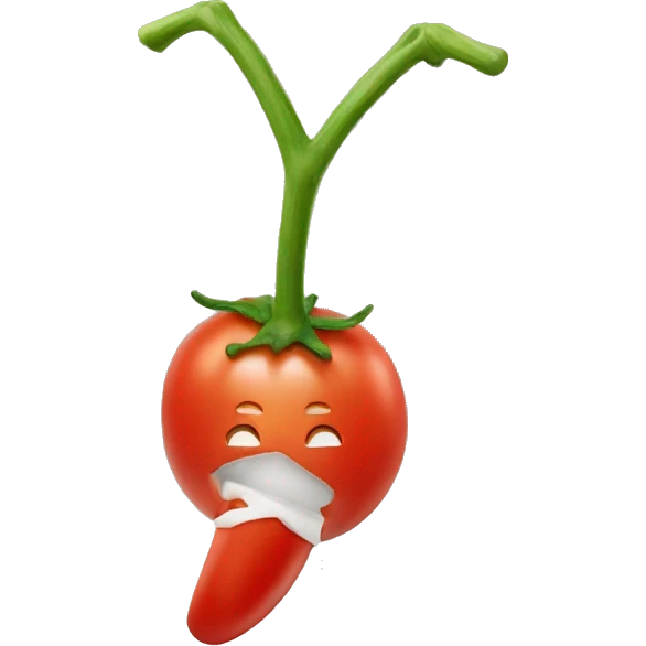 tomato-shaped stick emoji