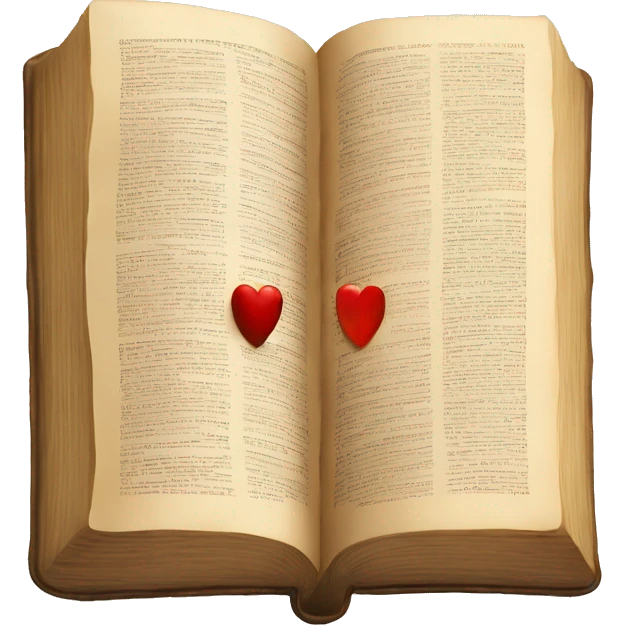Bible with a heart emoji