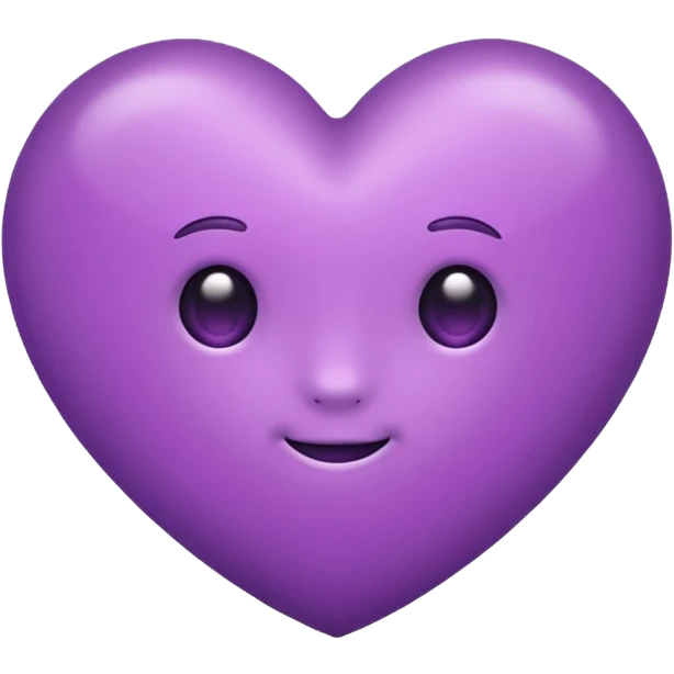 rounder and cuter purple heart emoji