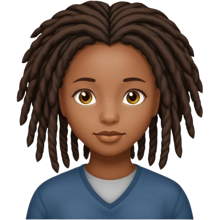 Black girl with locs emoji