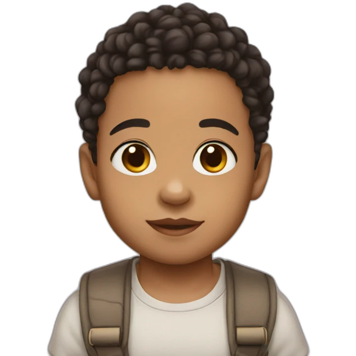Beautiful lightskin baby boy emoji