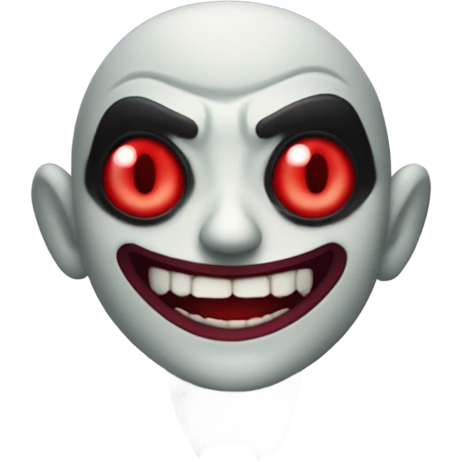 Joker vampires one eye is no! Face is black and smile red eye Vampires emoji