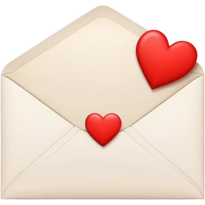 Envelope with red heart  emoji