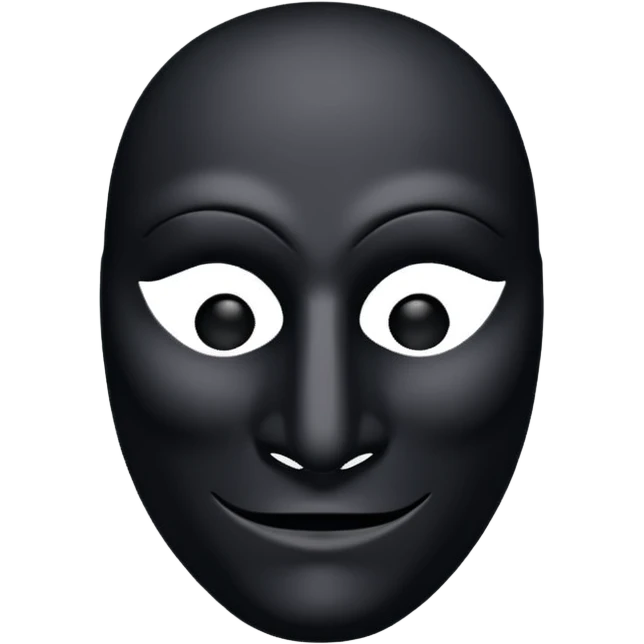 black mask with big nose emoji