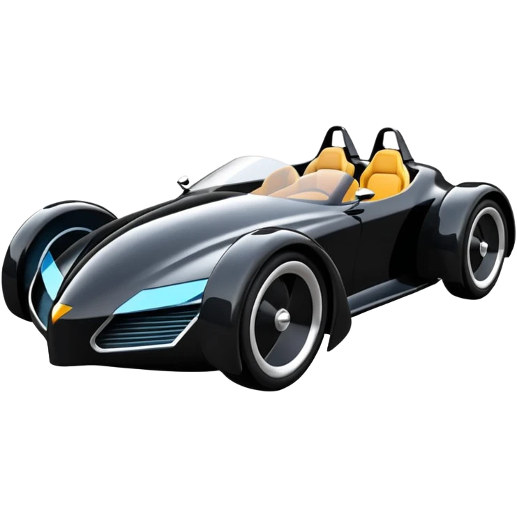 Hot rod Cat Woman’s sporty futuristic pursuit mobile two seater car  emoji