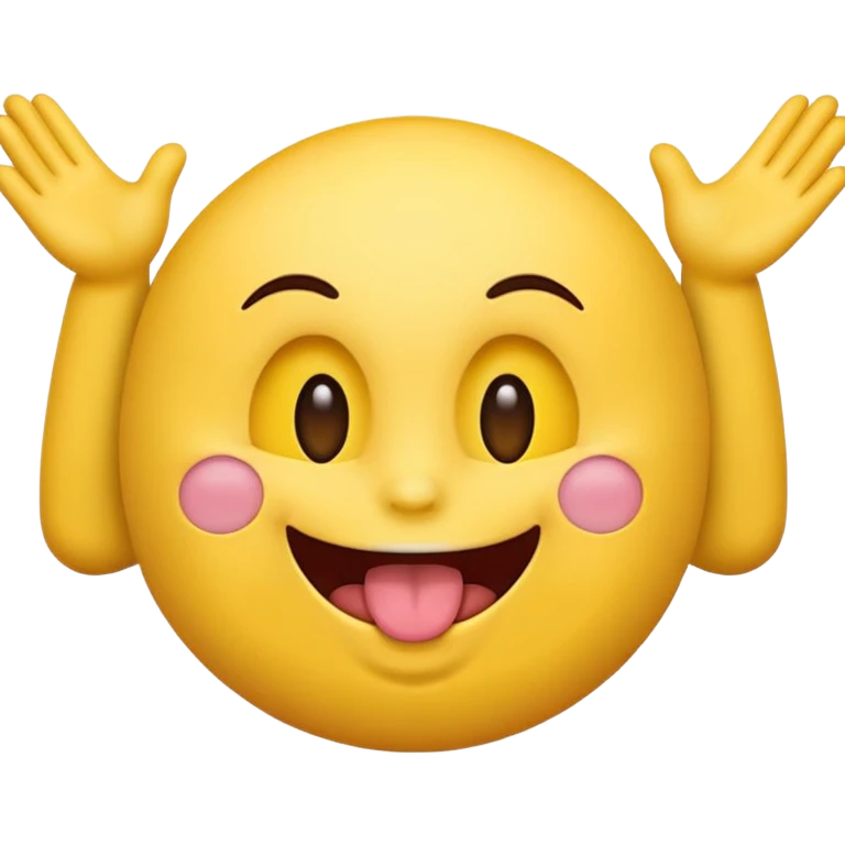 Make a emoji with hands to the side and tounge out emoji
