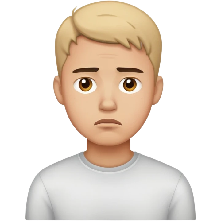disappointed young man emoji