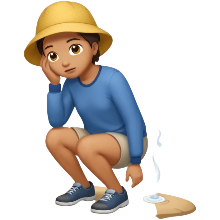person peeing on the ground emoji