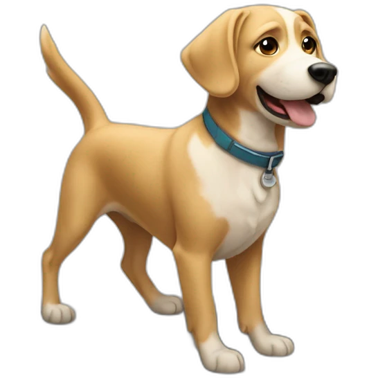 Dog walking on town walls emoji