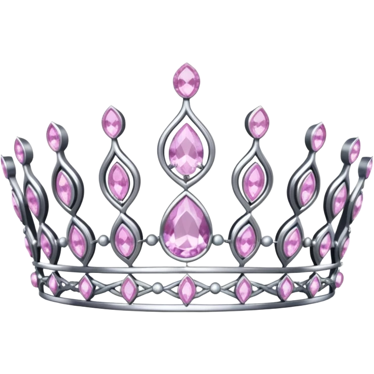 Royal tiara with kunzite stones  emoji
