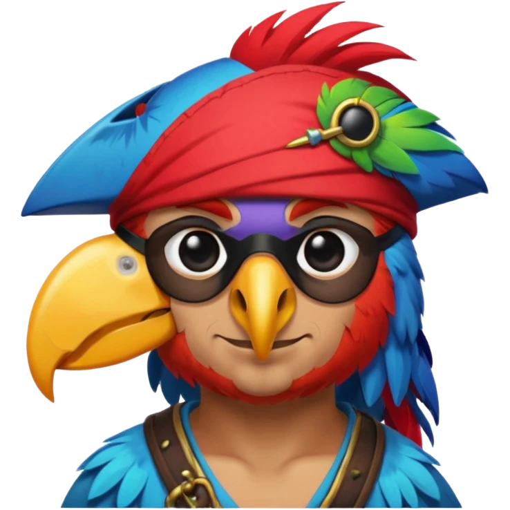 pirate and parrot emoji