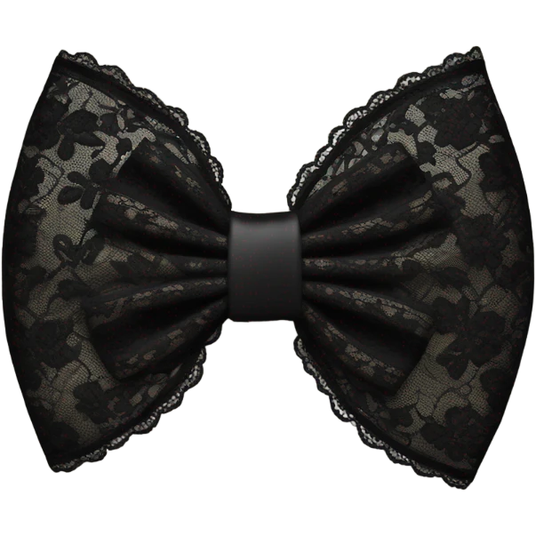 black lace bow emoji