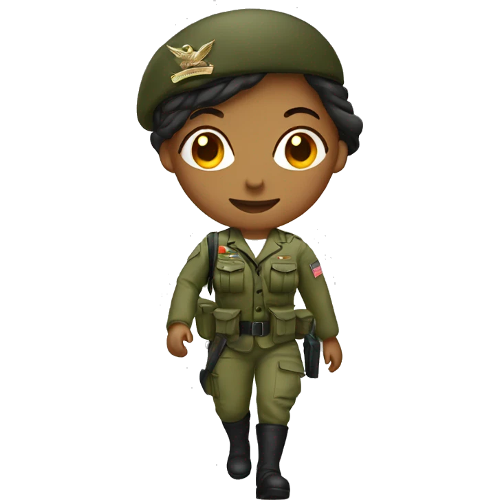 army woman walking emoji