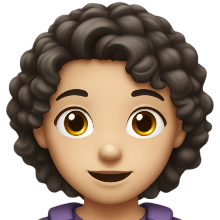 white child with dark hair and dimples emoji