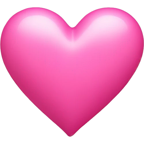 Bubblegum pink heart emoji