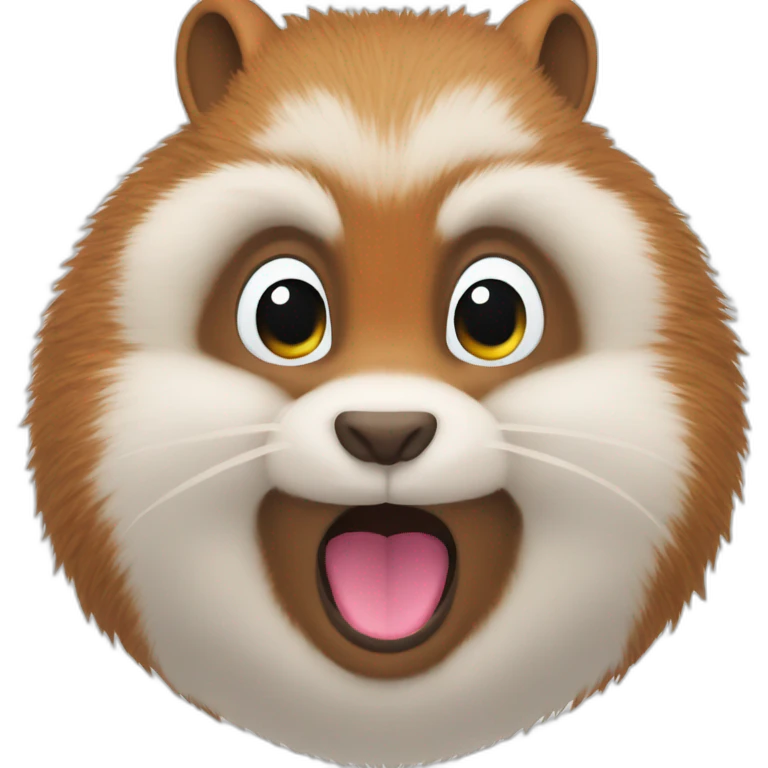 Squirrel whitout fur emoji