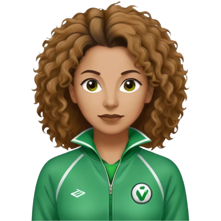 Cha Age: Late 40s
Appearance: A middle-aged woman with frizzy, hair tie
Outfit: Green player tracksuit emoji