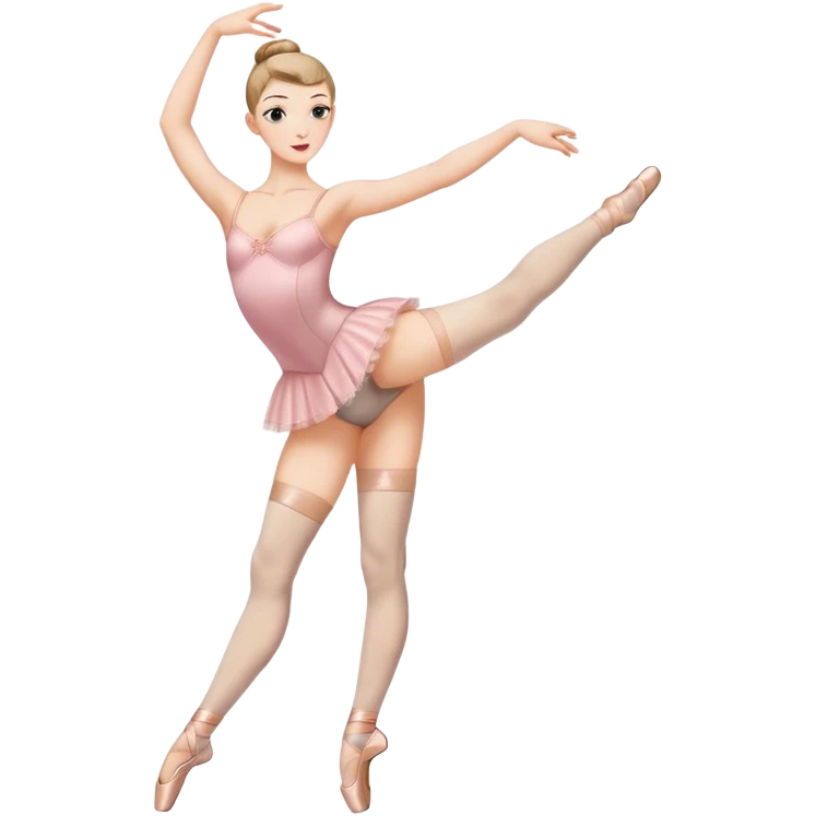 Ballet dancer in thigh highs emoji