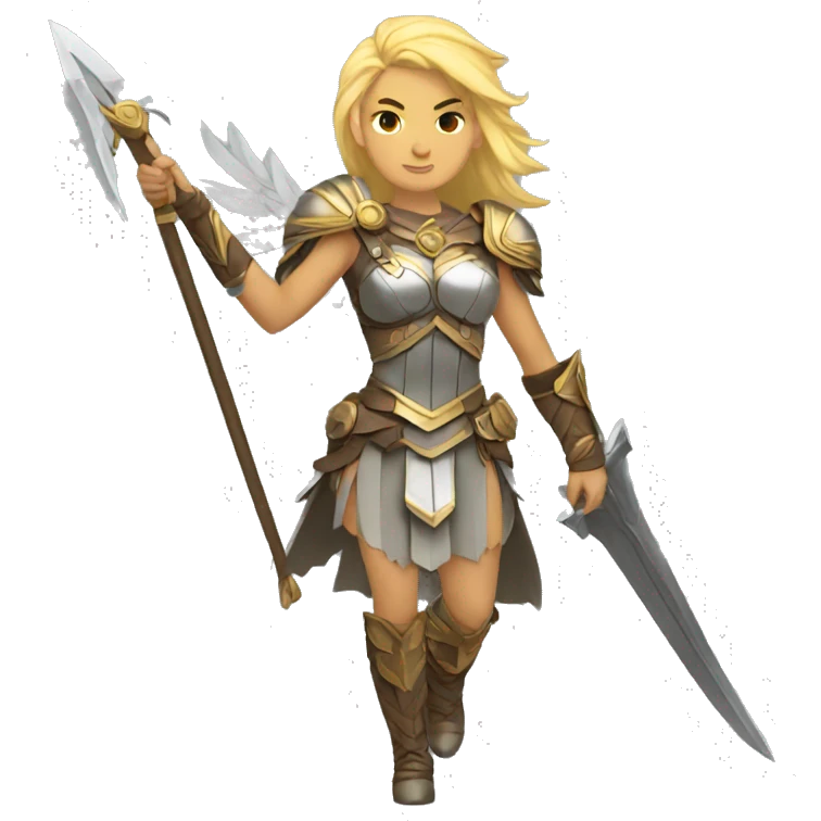 Blond Valkyrie full body emoji