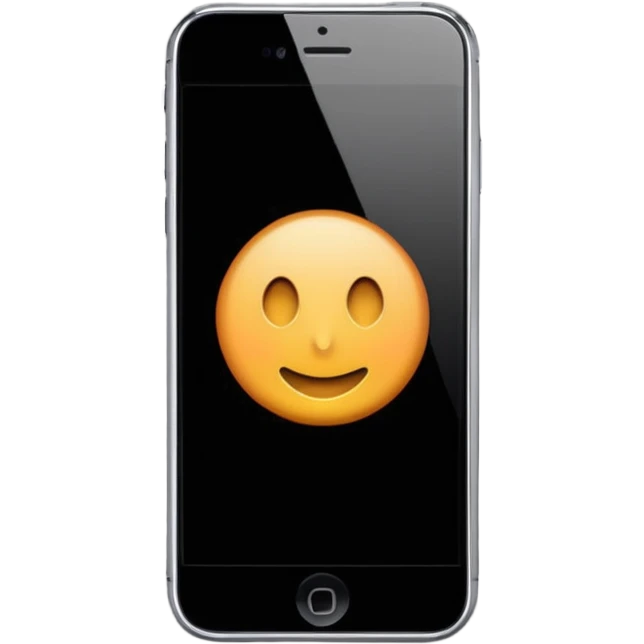 iPhone with black screen  emoji