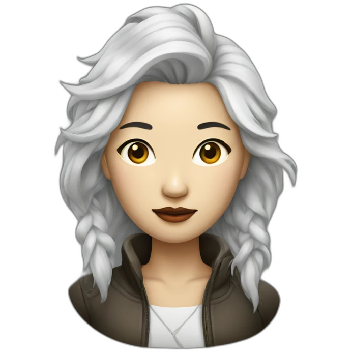 chinese-woman-designer-wolf-cut emoji