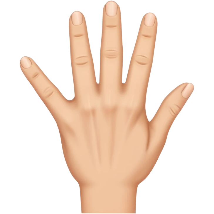 back of mans hand four fingers emoji