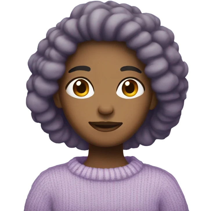 Cozy light purple sweater  emoji