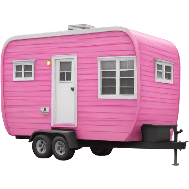 Pink trailer home emoji