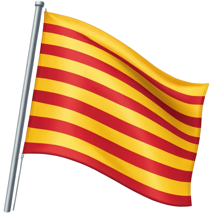 A yellow flag with three red stripes  emoji