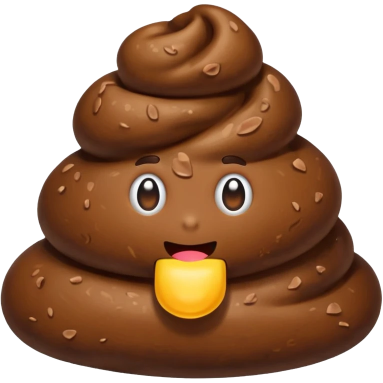 Poop with no face  emoji