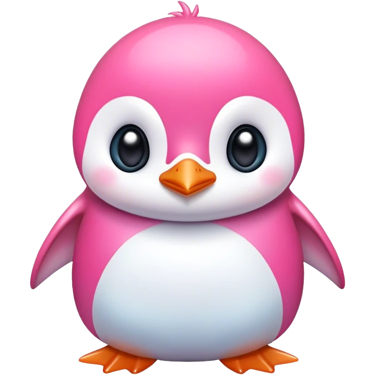 Pink fairy penguin emoji