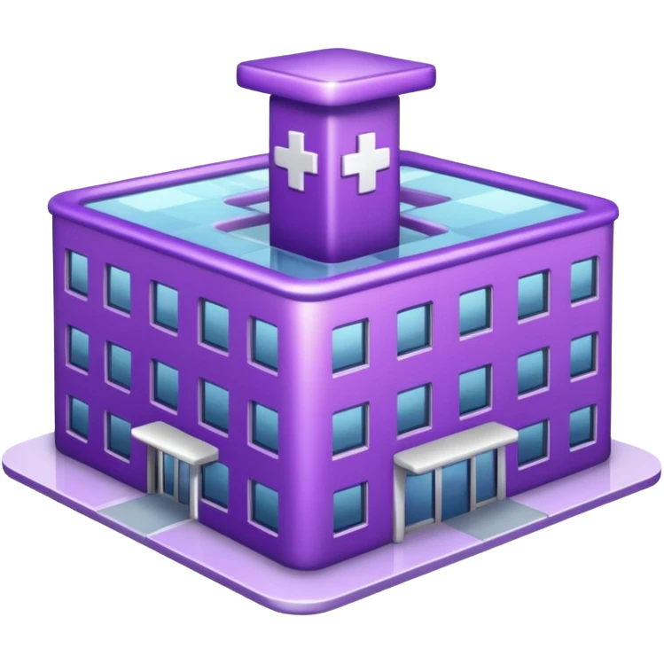 glitter purple hospital emoji