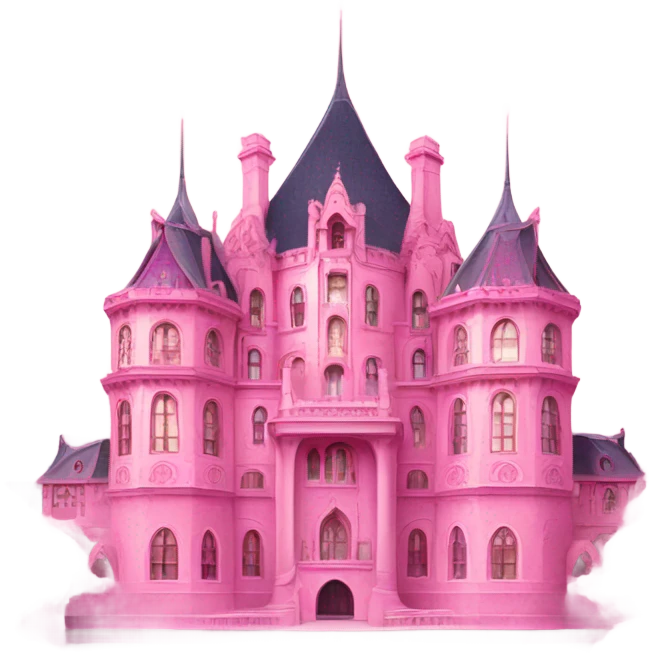 A magnificent palace in pink emoji
