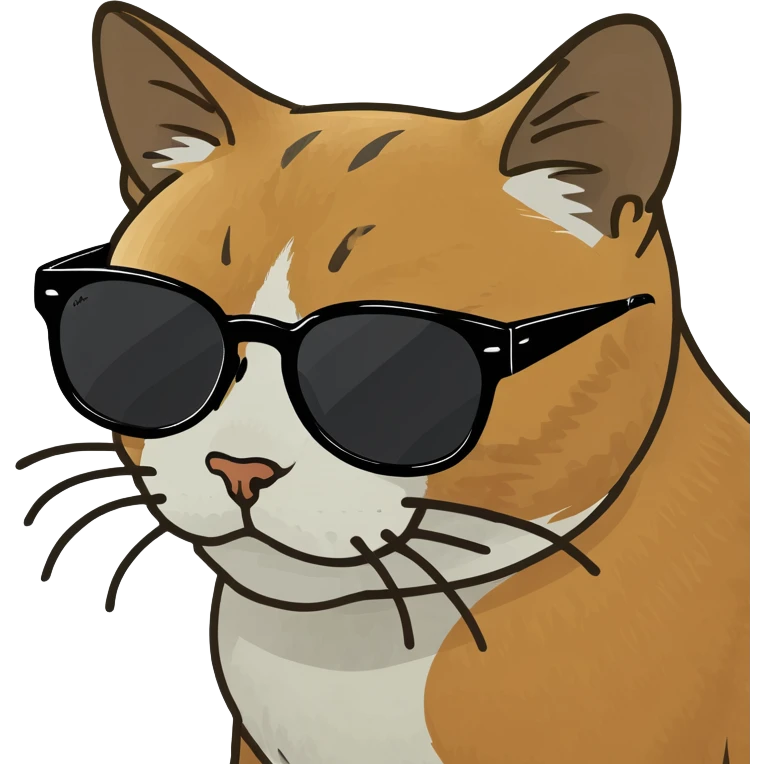 Cat with sunglasses emoji