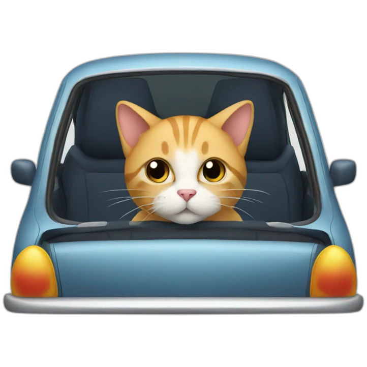 Cat in a car emoji
