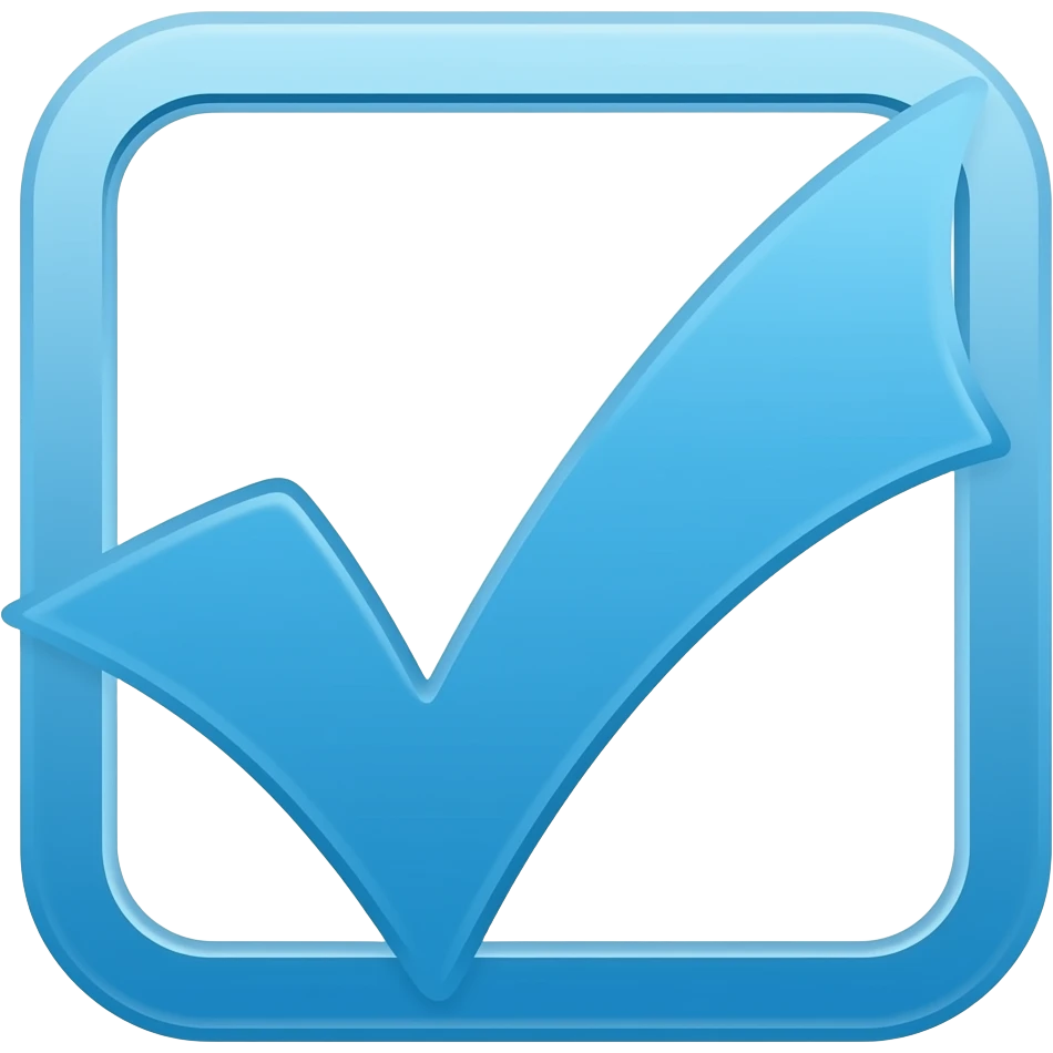 Make a 2d blue tick emoji for instagram emoji