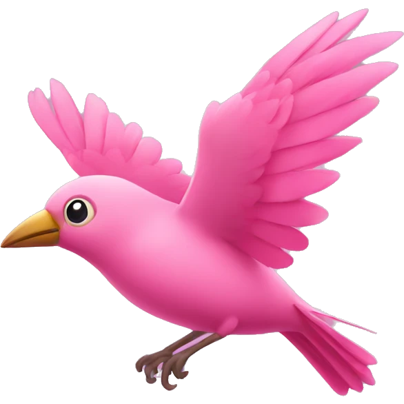 pink Bird flying emoji