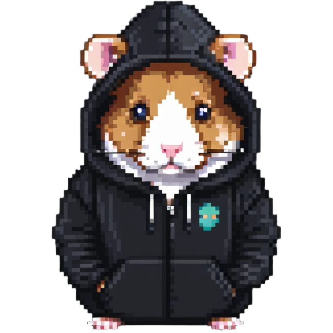Hamster in a hoodie emoji