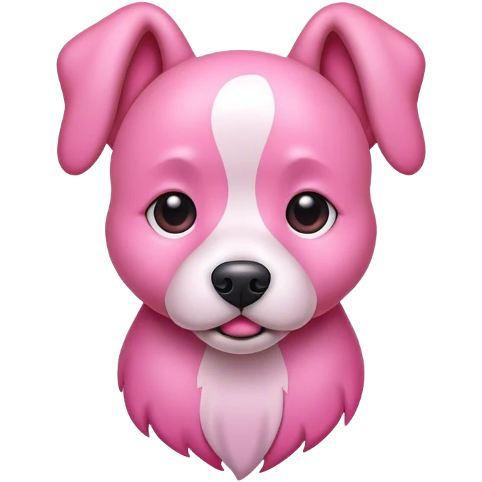 Pink dog emoji