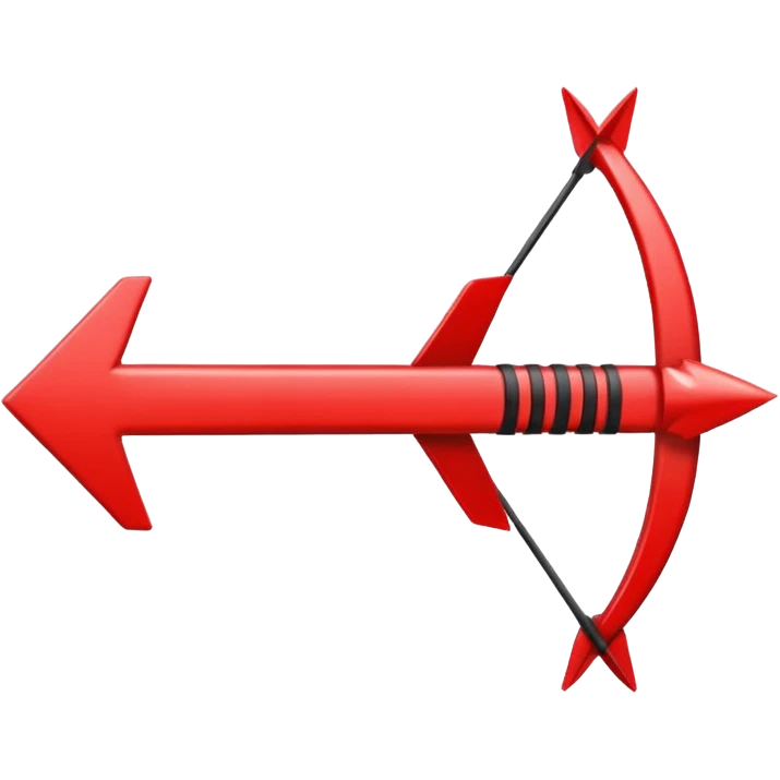 roter pfeil mit schwarzer umrandung emoji