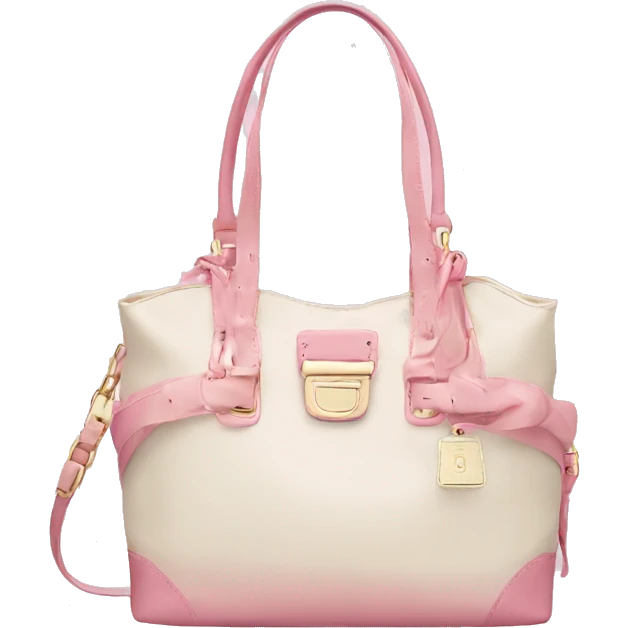 Victoria secreat bag pink and cream emoji