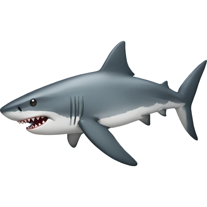 mean shark emoji